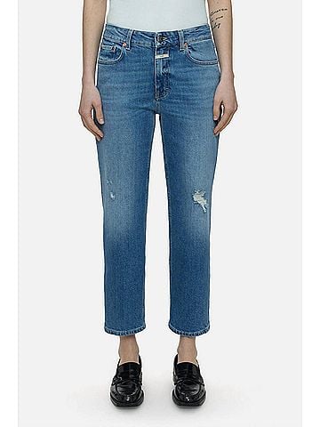 Closed Milo Distressed Jeans in Mid Blue (view 2)