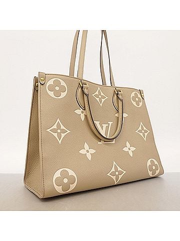 Louis Vuitton Louis Vuitton Monogram Empreinte Bicolor OnTheGo MM Tote Bag M45494 Tourtrell Crème 2-way bag for women P3108386 (view 2)