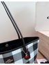 Coach Checkered-gingham Black White Leather Tote One size - photo 5