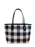 Coach Checkered-gingham Black White Leather Tote One size - photo 1