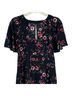 Suzanne Betro 100% Polyester Floral Blue Cocktail Dress Size 2X - photo 2