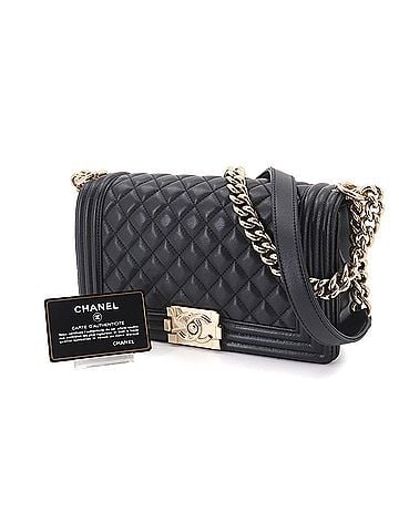 Chanel Chanel Boy Chain Shoulder Handbag, Lambskin, Black, A67086, Gold Hardware, BOY CHANEL Bag (view 2)