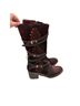 Freebird 100% Leather Graphic Burgundy Boots Size 7 - photo 1