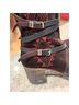 Freebird 100% Leather Graphic Burgundy Boots Size 7 - photo 10