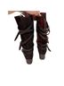 Freebird 100% Leather Graphic Burgundy Boots Size 7 - photo 2