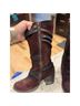 Freebird 100% Leather Graphic Burgundy Boots Size 7 - photo 8