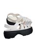 Crocs Solid White Black Sandals Size 10 - photo 1