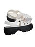 Crocs Solid White Black Sandals Size 10 - photo 6