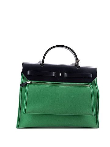 Hermès Herbag Zip Leather and Toile 31 (view 2)