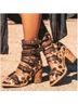 Freebird 100% Leather Leopard Print Tan Brown Boots Size 6 - photo 5
