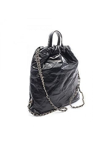 Chanel Chanel 22 Large Backpack/Handbag, Leather, Women's, Black (AS3313) (view 2)