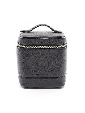 Chanel Chanel Coco Mark Handbag, Caviar Leather (Grained Calfskin), Women's, Black, A01998 (view 1)