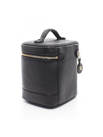 Chanel Chanel Coco Mark Handbag, Caviar Leather (Grained Calfskin), Women's, Black, A01998 (view 2)