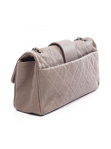 Chanel Chanel 2.55 Matelassé Chain Shoulder Bag/Handbag, Caviar Leather (Grained Calfskin), Women's, Beige (view 2)