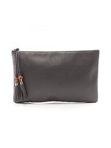 Gucci Gucci Bamboo Second Bag Clutch Handbag Leather Women's Brown 376858 (view 1)