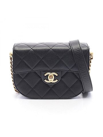 Chanel Chanel Matelassé Small Flap Shoulder Bag/Handbag, Caviar Leather (Grained Calfskin), Women's, Black (view 1)