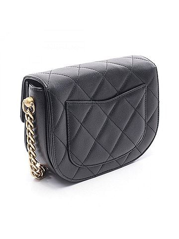 Chanel Chanel Matelassé Small Flap Shoulder Bag/Handbag, Caviar Leather (Grained Calfskin), Women's, Black (view 2)