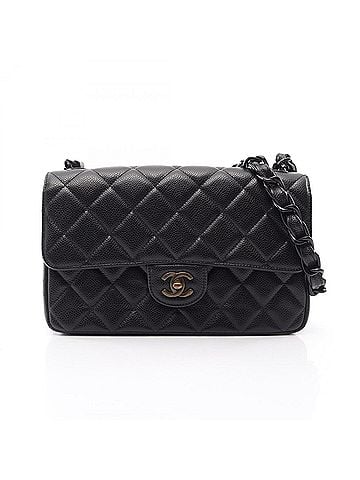 Chanel Chanel Matelassé Single Flap Chain Shoulder Bag/Handbag, Caviar Leather (Grained Calfskin), Women's, Black (view 1)