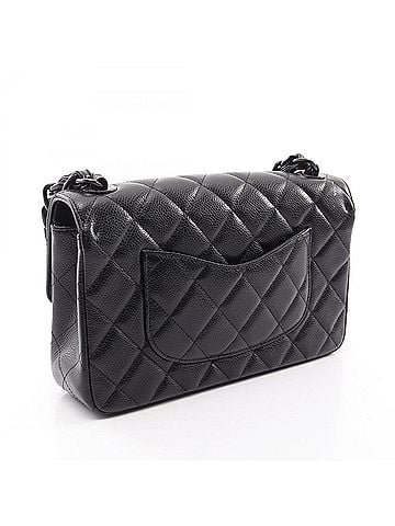 Chanel Chanel Matelassé Single Flap Chain Shoulder Bag/Handbag, Caviar Leather (Grained Calfskin), Women's, Black (view 2)