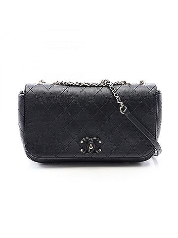 Chanel Chanel Matelassé Shoulder Bag/Handbag, Leather, Women's, Black (view 1)