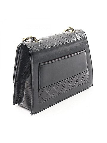 Chanel Chanel Matelassé Shoulder Bag/Handbag, Leather, Women's, Black (view 2)