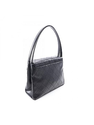 Chanel Chanel Matelassé Shoulder Bag/Handbag, Lambskin Leather, Women's, Black (view 2)