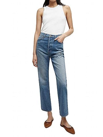 Veronica Beard Daniela Ankle Straight Jeans in Lakeshore Blush (view 2)