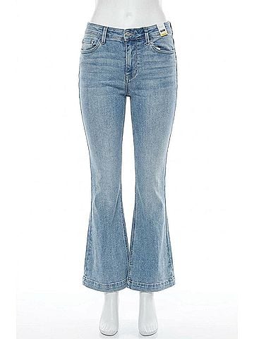 Judy Blue Fun And Flirty Flare Jeans in Medium Blue (view 1)