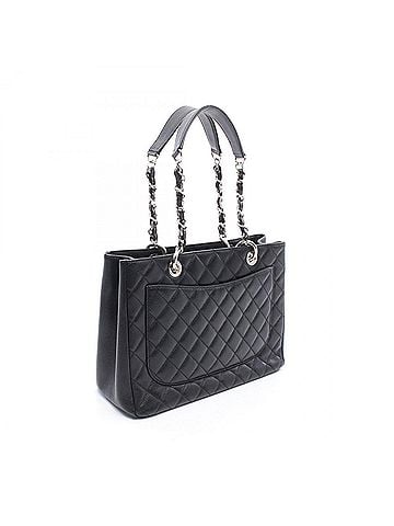 Chanel Chanel Matelassé Grand Shopping GST Tote Bag/Handbag, Caviar Leather (Grained Calfskin), Women's, Black, A50995 (view 2)