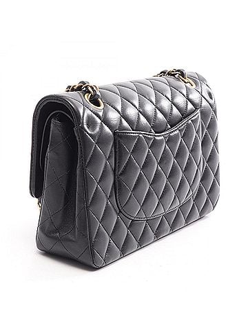 Chanel Chanel Matelassé Egyptian Charm Double Flap Shoulder Bag/Handbag, Lambskin Leather, Women's, Black (view 2)