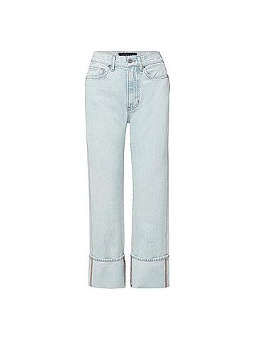 Veronica Beard Dylan Straight Leg Jean in Pale Stone (view 1)