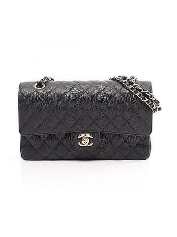 Chanel Chanel Matelassé Double Flap Shoulder Bag/Handbag, Caviar Leather (Grained Calfskin), Women's, Black (view 1)