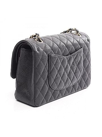 Chanel Chanel Matelassé Double Flap Shoulder Bag/Handbag, Caviar Leather (Grained Calfskin), Women's, Black (view 2)