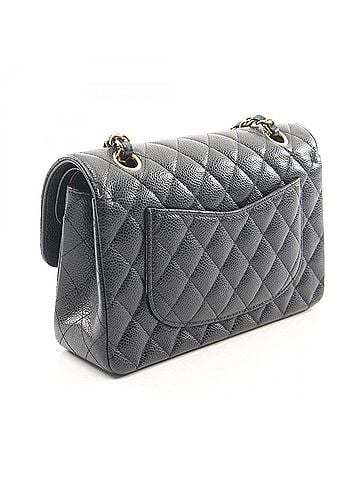 Chanel Chanel Matelassé Double Flap Shoulder Bag/Handbag, Caviar Leather (Grained Calfskin), Women's, Black (view 2)