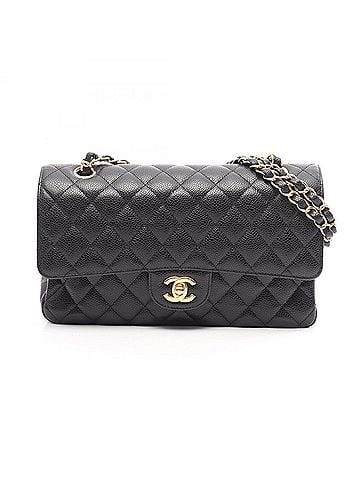 Chanel Chanel Matelassé Double Flap Shoulder Bag/Handbag, Caviar Leather (Grained Calfskin), Women's, Black (view 1)