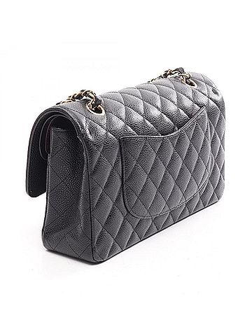Chanel Chanel Matelassé Double Flap Shoulder Bag/Handbag, Caviar Leather (Grained Calfskin), Women's, Black (view 2)