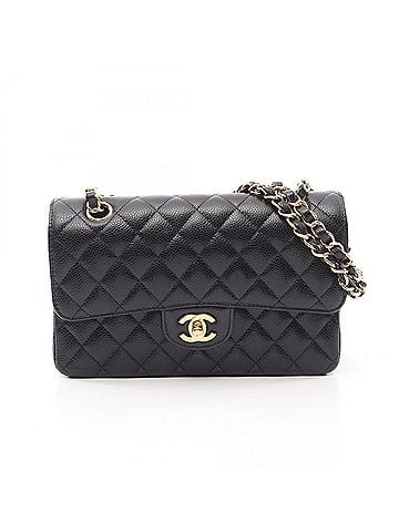 Chanel Chanel Matelassé Double Flap Shoulder Bag/Handbag, Caviar Leather (Grained Calfskin), Women's, Black (view 1)