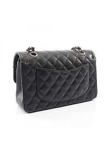 Chanel Chanel Matelassé Double Flap Shoulder Bag/Handbag, Caviar Leather (Grained Calfskin), Women's, Black (view 2)