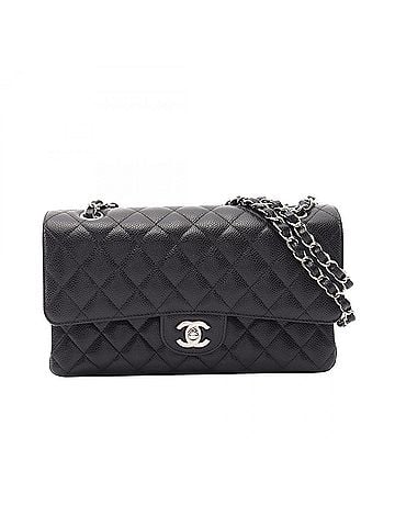 Chanel Chanel Matelassé Double Flap Shoulder Bag/Handbag, Caviar Leather (Grained Calfskin), Women's, Black (view 1)