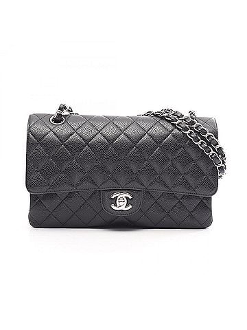 Chanel Chanel Matelassé Double Flap Shoulder Bag/Handbag, Caviar Leather (Grained Calfskin), Women's, Black (view 1)
