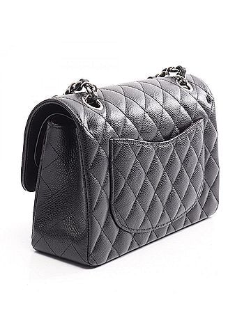Chanel Chanel Matelassé Double Flap Shoulder Bag/Handbag, Caviar Leather (Grained Calfskin), Women's, Black (view 2)