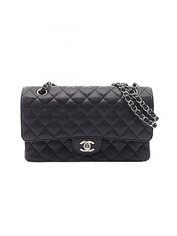 Chanel Chanel Matelassé Double Flap Shoulder Bag/Handbag, Caviar Leather (Grained Calfskin), Women's, Black (view 1)