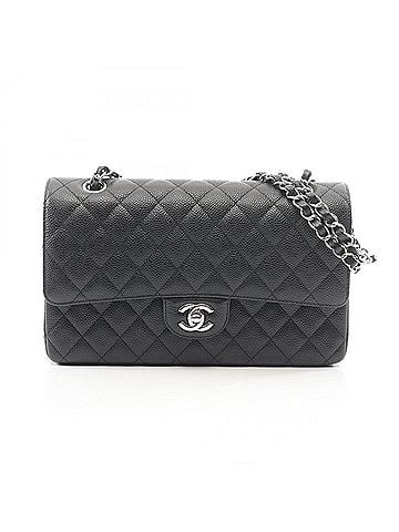 Chanel Chanel Matelassé Double Flap Shoulder Bag/Handbag, Caviar Leather (Grained Calfskin), Women's, Black (view 1)