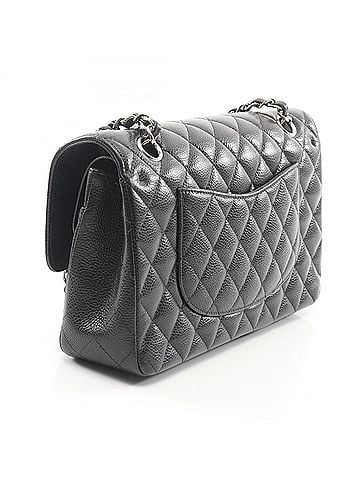 Chanel Chanel Matelassé Double Flap Shoulder Bag/Handbag, Caviar Leather (Grained Calfskin), Women's, Black (view 2)