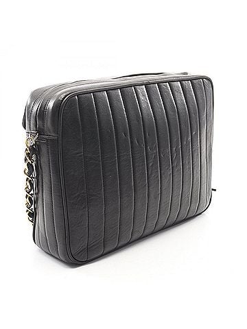 Chanel Chanel Mademoiselle Tassel Shoulder Bag/Handbag, Lambskin Leather, Women's, Black (view 2)