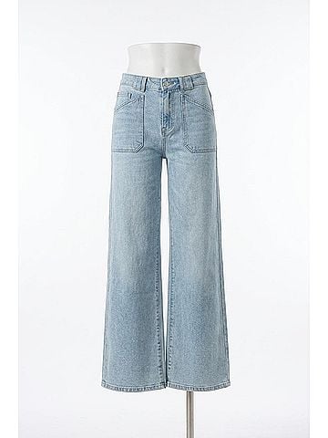 Dear John Fiona Super High Rise Wide Leg Jeans in New Vintage Wash (view 1)