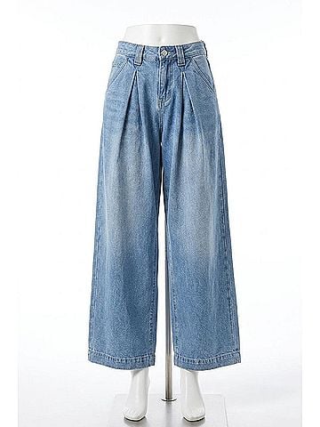 Dear John Lanee Super High Rise Wide Leg Jeans in Mujo Wash (view 1)