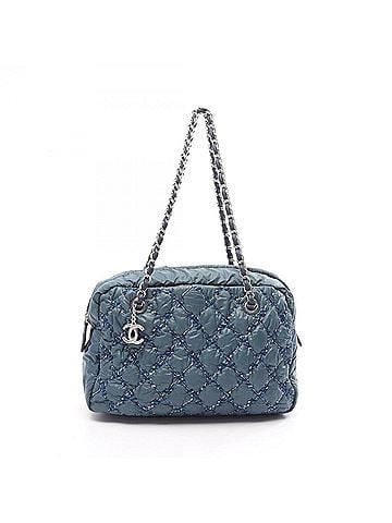 Chanel Chanel Paris Byzantium Shoulder Bag/Handbag, Nylon Leather, Women's, Blue (view 1)