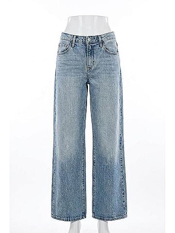 Just Black Lightweight Relaxed Straight Jean in Light Wash (view 1)