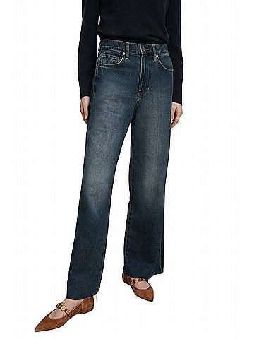 Veronica Beard Taylor Wide Leg Jeans in Rebel Moon (view 2)
